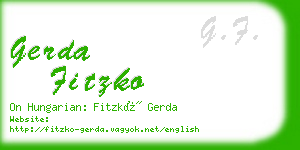 gerda fitzko business card